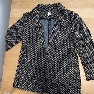 Anne Klein Zigzag Patterned Blazer